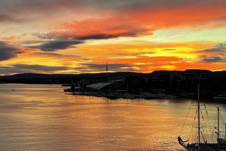 Oslo habour sunset