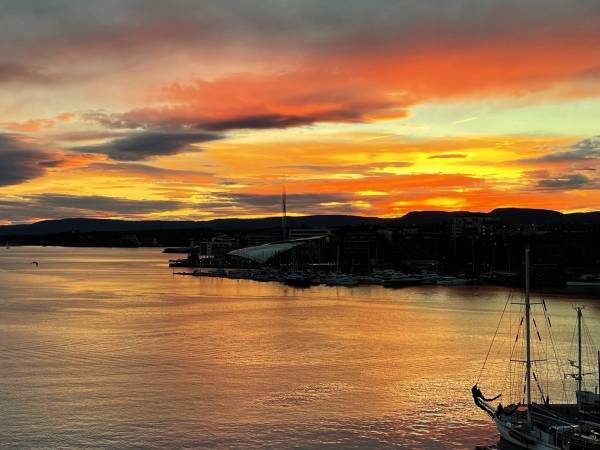 Oslo habour sunset