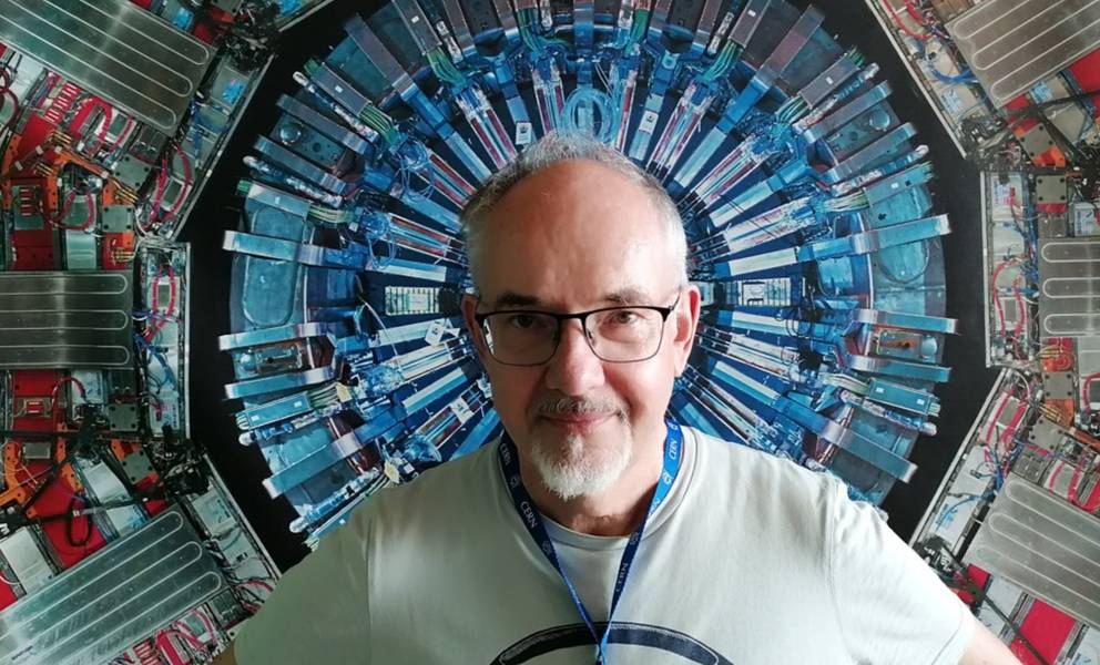 Karlheinz Essl at the CMS Detector of CERN