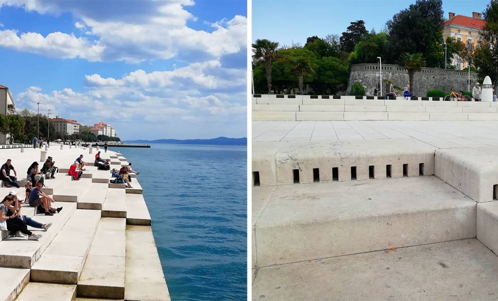 Die Meeresorgel von Zadar in Kroatien