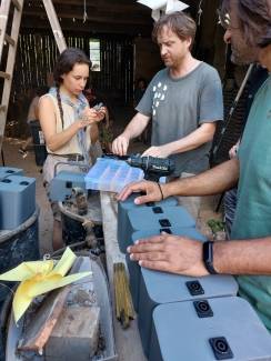 artist working outdoor