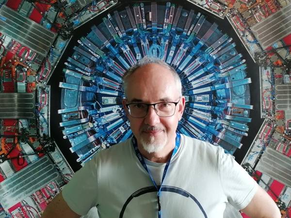 Karlheinz Essl at the CMS Detector of CERN
