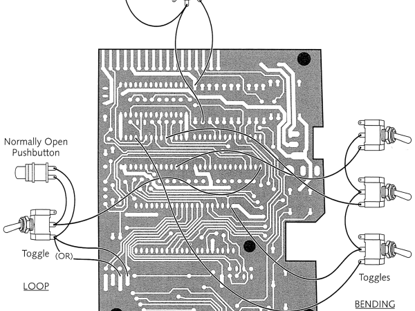 Circuit bending diagram for a membrane-keypad 